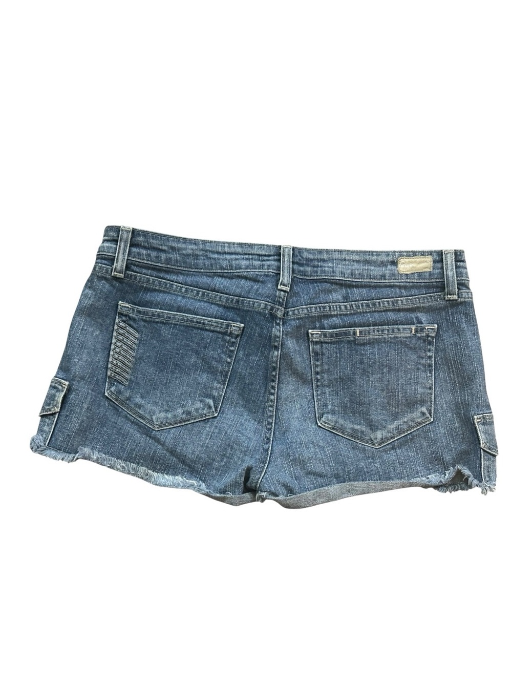 Paige Women's Denim Cargo Shorts - Blue - Picture 2 of 6